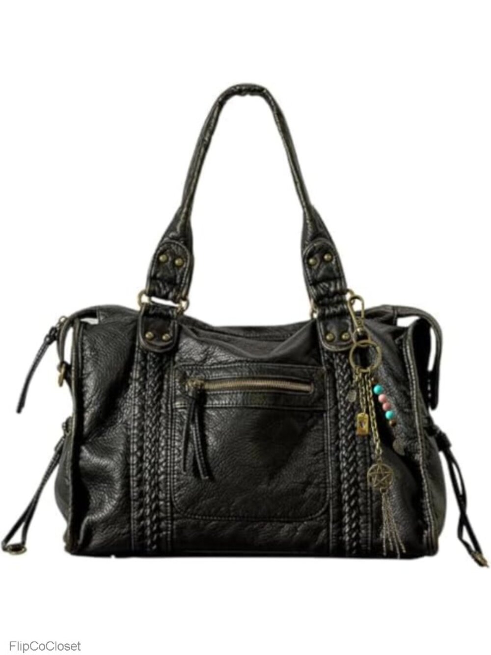 Large Faux Leather Hobo Crossbody Bag with Multi Pockets